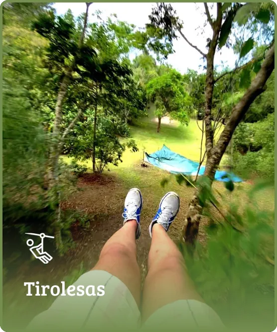 Tirolesa de mais de 90 metros